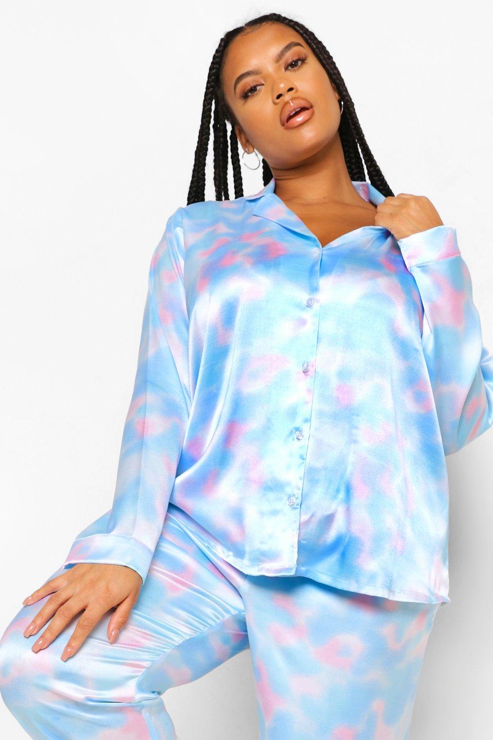 Blue tie dye online pajamas